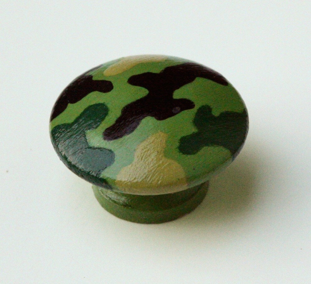 GREEN CAMOUFLAGE Drawer Pulls