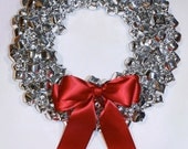 Large Silver Jingle Bell Wreath (inspired by Williams-Sonoma wreath)