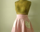 Womens Dora Half Apron 50s Circle Skirt