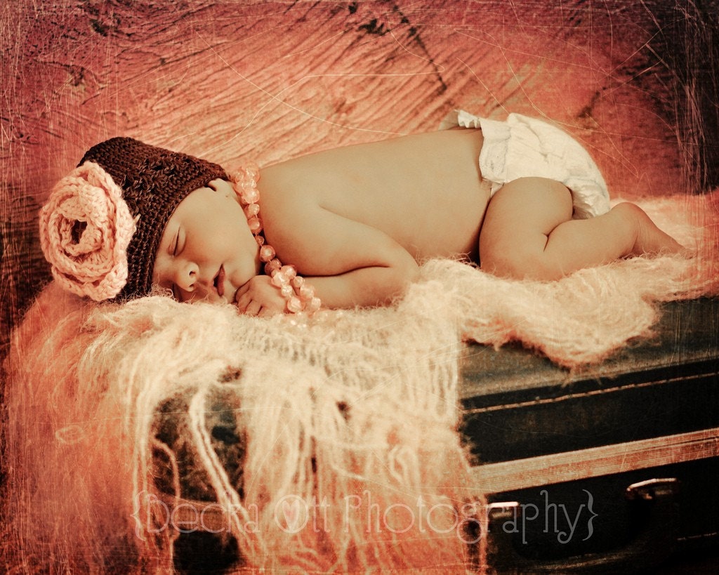 Lightweight Gauze Newborn Photo Prop Baby Wrap Scarf with Fringe, Pink or CHOOSE COLOR