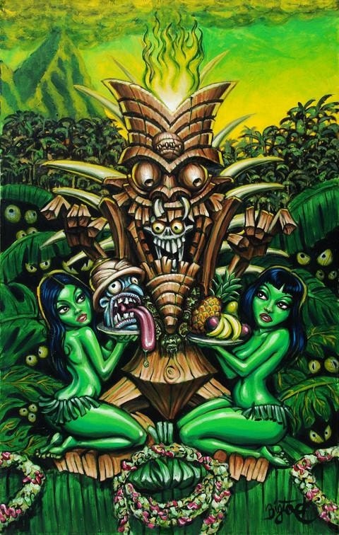 Zombie Tiki Art Print
