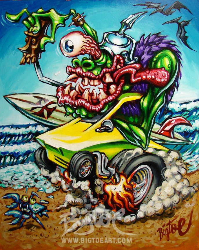 BigToe's Surfite Summer archival art print