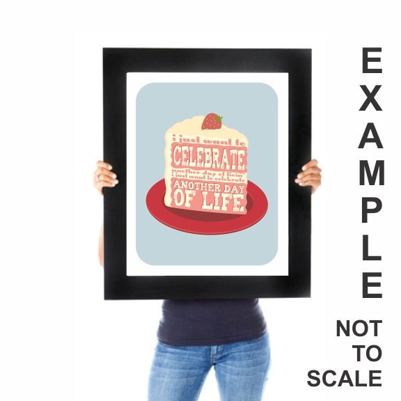 Celebrate Everyday - with typography cake