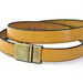 Solar power yellow color leather bracelet double wrapped with magnetic clasp brass color