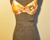 SALE- 40% OFF- Bali 1960's 3 piece Floral Swim Bathing Suit