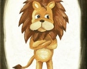Lion Print, Nursery Art Print, Child's Room Art Print, 8x10
