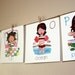 Alphabet Wall Cards, Girl - Back to school, Children's Room Artwork, Nursery Artwork
