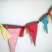Custom Bunting Pennant Banner - 7-8 fabric flags, Birthday Party, Children's Room, Nursery, Baby Shower