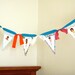 Custom Bunting Pennant Banner - 7-8 fabric flags, Birthday Party, Children's Room, Nursery, Baby Shower
