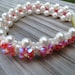 Hot Pink Sparkle Love & Hugs bracelet