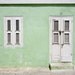 Mint Green house photograph, home front door, urban street scene, Caribbean, Travel photography, wall art photo print,