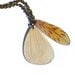 Cosmos and lily - orange and white - real petal necklace