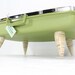 Upcycled Green Samsonite Suitcase Pet Bed - Handmade Plywood Legs