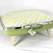 Upcycled Green Samsonite Suitcase Pet Bed - Handmade Plywood Legs