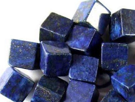 Lapis Lazuli 15.5" AAA Grade Afghan Square Beads