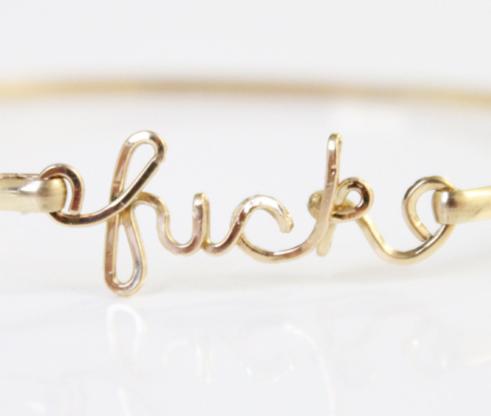 Single Gold Filled "f-ck" Bracelet