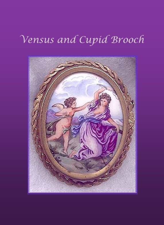 Vintage Vensus and Cupid Brooch