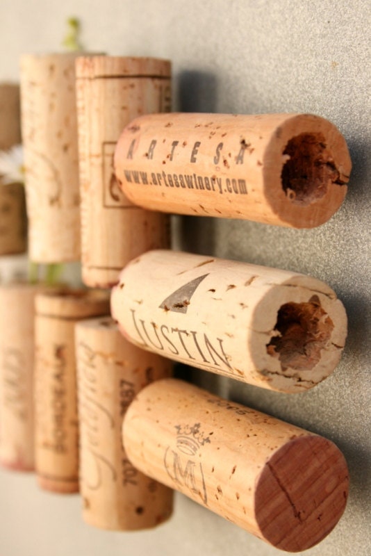 Wine Cork Magnets DIY Set of 12