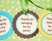 Monkey Favor Tags - Two Options - Coordinate with Monkey Party Decor