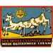 Funny Dairy Cow Cartoon Matchbook Print - Hartford CT - Kitchen Wall decor, gift