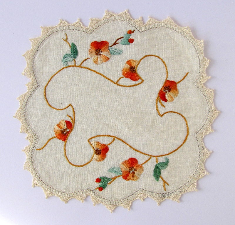 Small Embroidered Doily