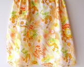 Vintage 1970's floral half apron