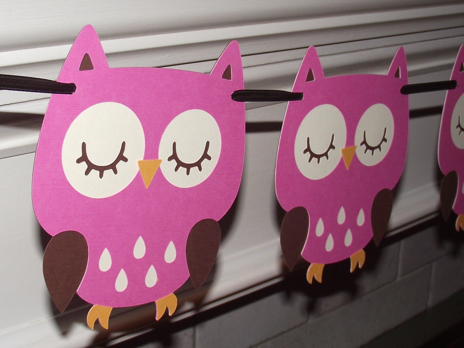 Owl garland/bunting/banner, nursery decoration,baby shower, girl birthday, 1st birthday, owl decorations, owl birthday. owl theme
