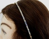 AB Crystal Bridal Headband--Etta