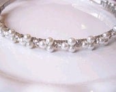 Pearl and Rhinestone Headband, Bridal Headband -- Emilene