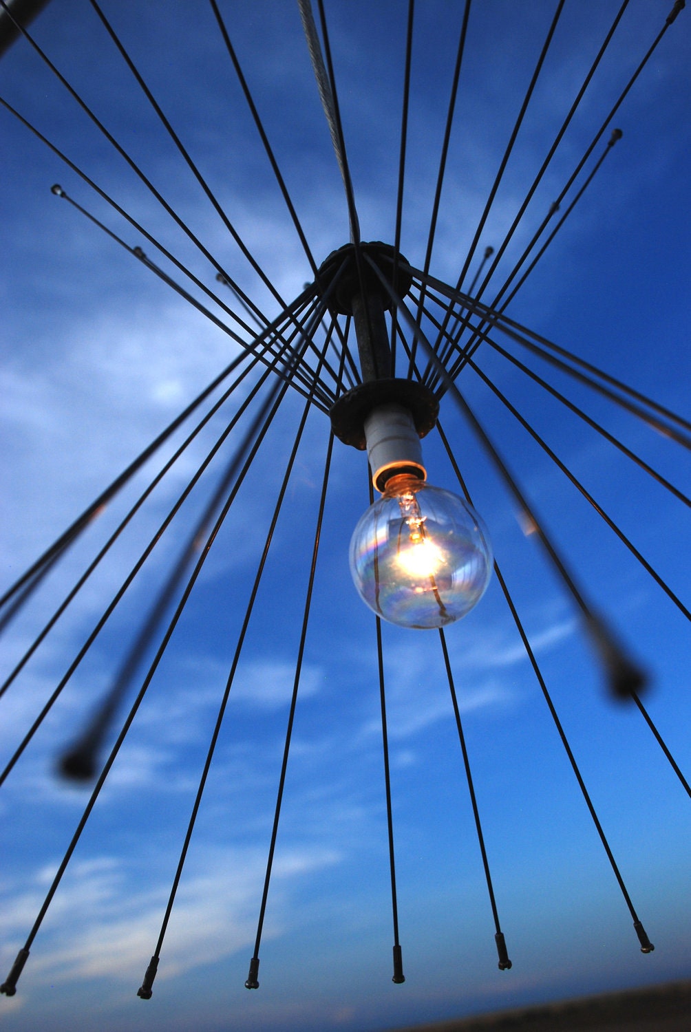 Large Inverted Spokes Lighting