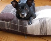UPCYCLED CASHMERE/ WOOL Dog/ Cat/ Pet Bed custom 20x18