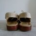 Vintage 1980s Oxfords / Slingback Linen