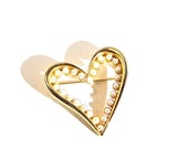 Brooch, Vintage Pearl Heart by dabchickvintagegems on Etsy