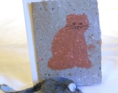 Single Hand Made Recycled School Paper Herb Seed Card--Catnip