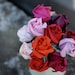 Be My Valentine- One Dozen Origami Roses in Shades of Red and Pink