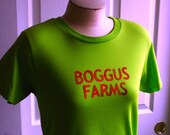 Green T Shirt, Boggus Farms, Green and Orange