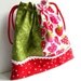 Lunch Tote, Drawstring Bag, Reversible Bag