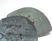 Soap Dish with drain holes and elevation points in Blue/Green