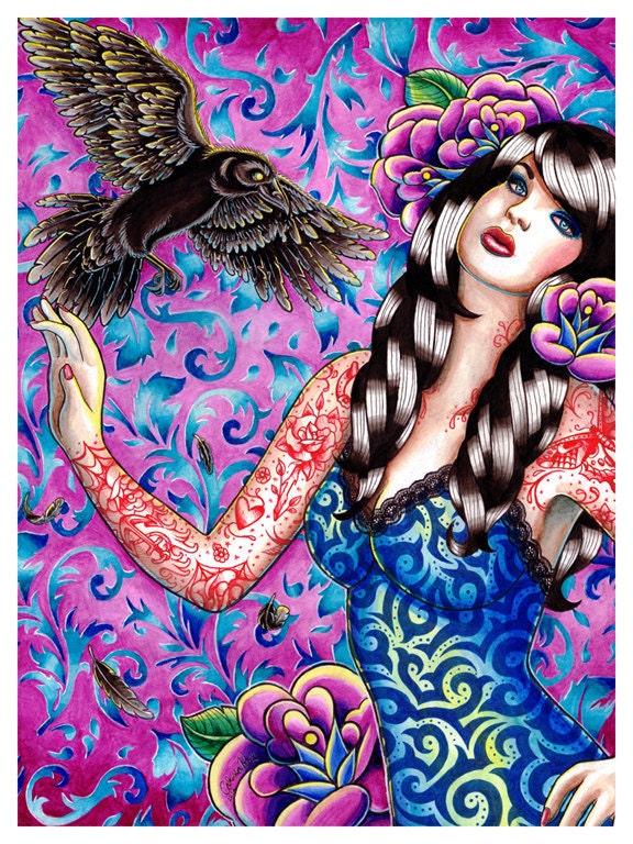 The Raven 18x24 inch poster sized art print