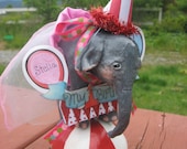 Custom Cake, table topper figurine, elephant on ball