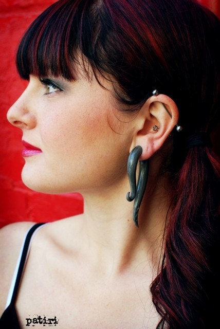Silver Hooks -  Earrings for Stretched Lobes