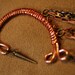 Behind the Ear Cuff in Copper with Mixed Chain and Spikes