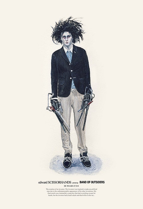He Wears It 018 - edward SCISSORHANDS wears Band of Outsiders