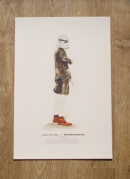 He Wears It 023 - Coruscant Clone Trooper wears White Mountaineering
