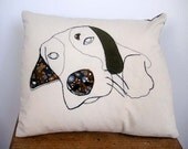 Cute applique dog cushion