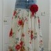 Belles Roses bohemian jean skirt Renaissance Denim Couture long flowy boho gypsy faerie Made to Order