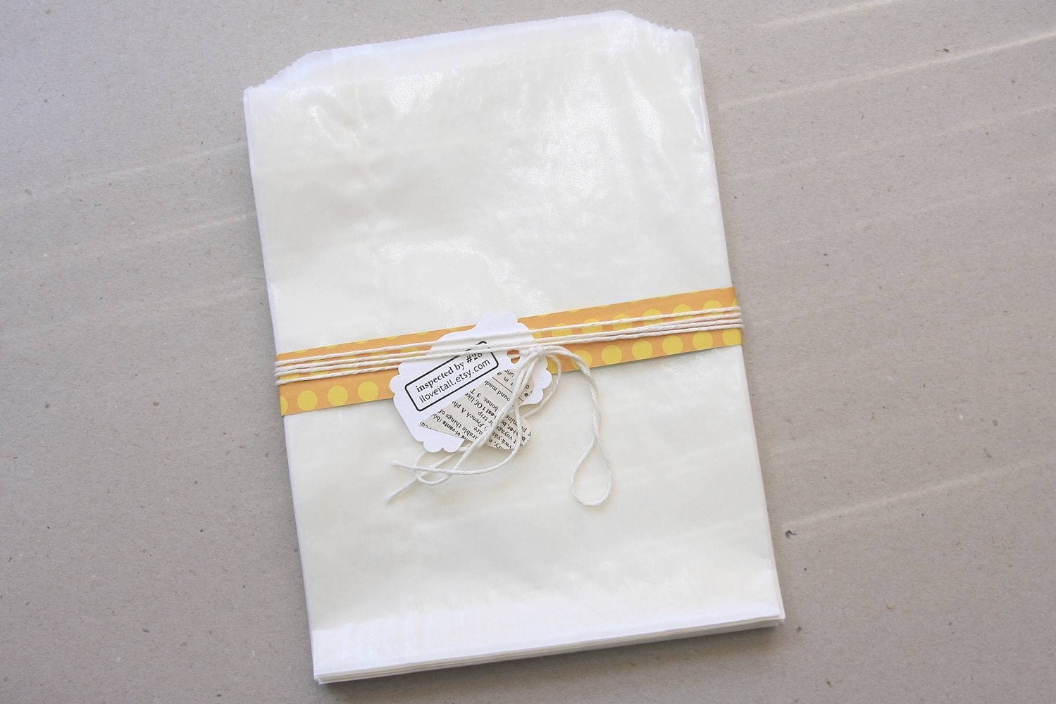 25 Glassine Bags Extra Large Flat Frosty Treat Bag // Wedding Favor Bags . Birthday Party Shower Sacks . Candy Bar // 6.75 x 9.25