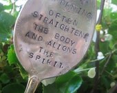 Vintage Stamped Spoon Silverware Garden Marker Plant Stake Gardening Often Straightens the Body and Aligns the Spirit
