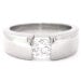 Round diamond tension set engagement ring solitaire 0.75ctw