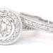 Round diamond engagement ring and band 1.60ctw 18k